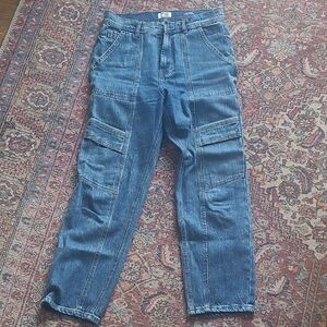 Kensie Blue High Rise Straight Jeans